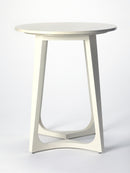 Devin 19.5 in. W Round Solid Wood Mid Century Side Table with 2 Sled Legs by Butler Specialty Company