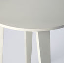Devin 19.5 in. W Round Solid Wood Mid Century Side Table with 2 Sled Legs by Butler Specialty Company