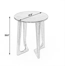 Devin 19.5 in. W Round Solid Wood Mid Century Side Table with 2 Sled Legs by Butler Specialty Company