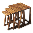 Mira 17 in. W Rectangular Solid Wood Set of 3 Modern Nesting Tables by Butler Specialty Company