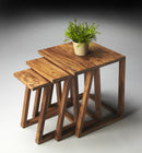 Mira 17 in. W Rectangular Solid Wood Set of 3 Modern Nesting Tables by Butler Specialty Company
