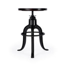 Gladney 28.25 in. Seat Height Round Iron and Wood Adjustable Height Backless Bar Stool with Foot Rest by Butler Specialty Company