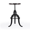 Gladney 28.25 in. Seat Height Round Iron and Wood Adjustable Height Backless Bar Stool with Foot Rest by Butler Specialty Company