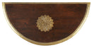 Ranthore 30 in. W Demilune Wood and Brass Foil 1 Drawer Console Table with Lower Open Shelf by Butler Specialty Company