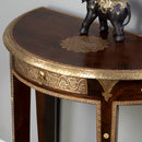 Ranthore 30 in. W Demilune Wood and Brass Foil 1 Drawer Console Table with Lower Open Shelf by Butler Specialty Company