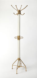 Logan Square 74 in. H Wood & Metal Rustic 4 Double Hook Costumer/Coat Rack with Umbrella Holder by Butler Specialty Company
