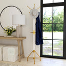 Logan Square 74 in. H Wood & Metal Rustic 4 Double Hook Costumer/Coat Rack with Umbrella Holder by Butler Specialty Company