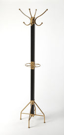 Logan Square 74 in. H Wood & Metal Rustic 4 Double Hook Costumer/Coat Rack with Umbrella Holder by Butler Specialty Company