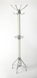 Logan Square 74 in. H Wood & Metal Rustic 4 Double Hook Costumer/Coat Rack with Umbrella Holder by Butler Specialty Company