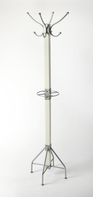 Logan Square 74 in. H Wood & Metal Rustic 4 Double Hook Costumer/Coat Rack with Umbrella Holder by Butler Specialty Company