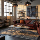 Midway 59.5 in. W Triangular Novelty Metal and Wood Aviator Themed Coffee Table by Butler Specialty Company