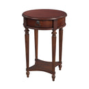 Jules 17.5 in. W Round Wood 1 Drawer End Table with Lower Open Shelf by Butler Specialty Company