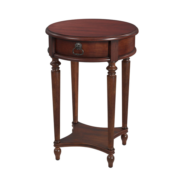 Jules 17.5 in. W Round Wood 1 Drawer End Table with Lower Open Shelf by Butler Specialty Company