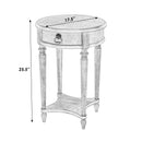 Jules 17.5 in. W Round Wood 1 Drawer End Table with Lower Open Shelf by Butler Specialty Company