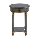 Jules 17.5 in. W Round Wood 1 Drawer End Table with Lower Open Shelf by Butler Specialty Company