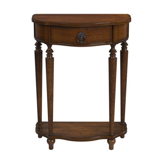 Ashby 22 in. W Demilune Wood 1 Drawer Console Table with Lower Open Shelf by Butler Specialty Company
