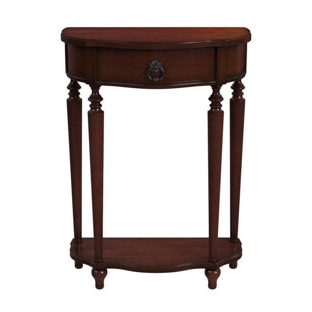 Ashby 22 in. W Demilune Wood 1 Drawer Console Table with Lower Open Shelf by Butler Specialty Company