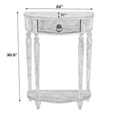 Ashby 22 in. W Demilune Wood 1 Drawer Console Table with Lower Open Shelf by Butler Specialty Company