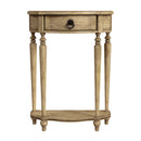 Ashby 22 in. W Demilune Wood 1 Drawer Console Table with Lower Open Shelf by Butler Specialty Company
