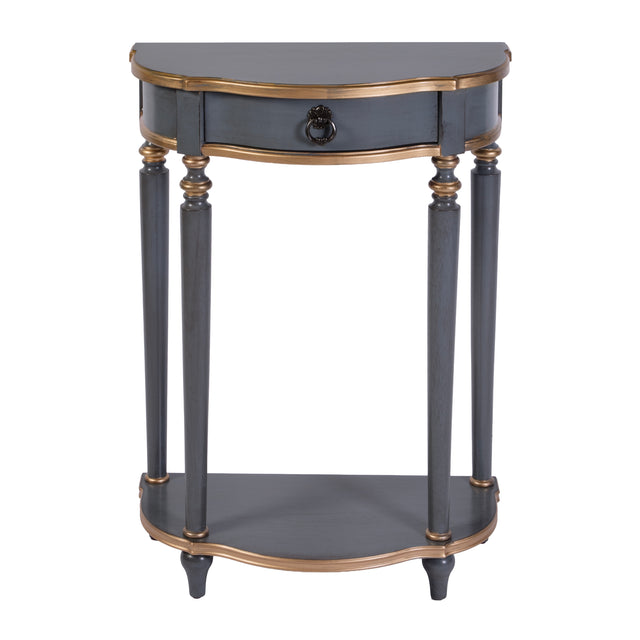 Ashby 22 in. W Demilune Wood 1 Drawer Console Table with Lower Open Shelf by Butler Specialty Company