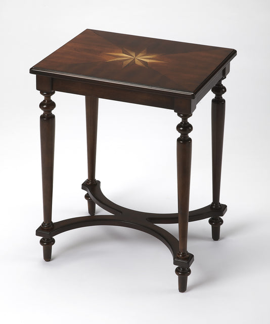 Tyler 18 in. W Rectangular Wood Side Table with 4-Way Match Veneer Inlay by Butler Specialty Company