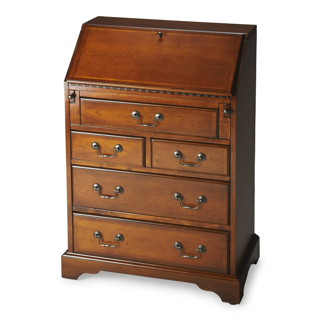 Danforth 25.5 in. W Rectangular Wood 5 Drawer Secretary with Drop Front Writing Surface by Butler Specialty Company