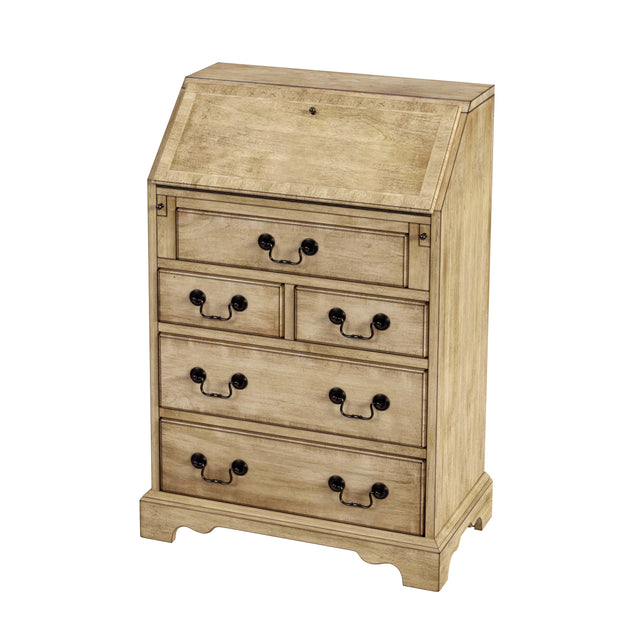 Danforth 25.5 in. W Rectangular Wood 5 Drawer Secretary with Drop Front Writing Surface by Butler Specialty Company