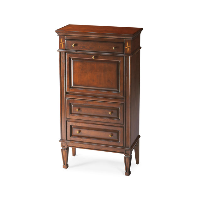 Wordsworth 27.75 in. W Wood 4 Drawer Secretary with Drop Front Writing Surface by Butler Specialty Company