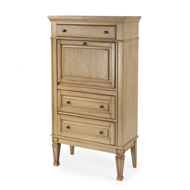 Wordsworth 27.75 in. W Wood 4 Drawer Secretary with Drop Front Writing Surface by Butler Specialty Company