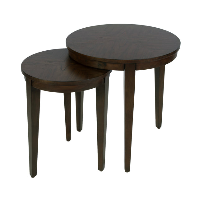 Lacey 24 in. W Round Wood Set of 2 Nesting Tables by Butler Specialty Company