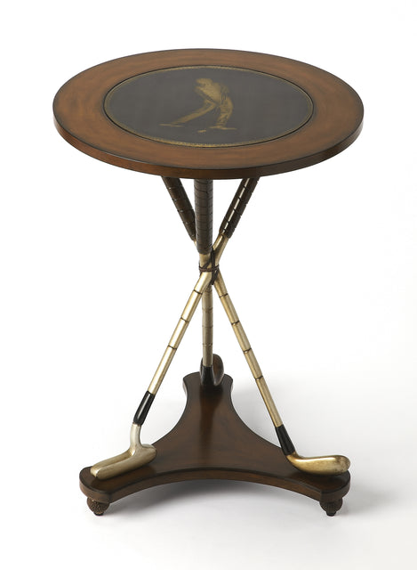 Nineteenth Hole Round Golf 20"W Side Table by Butler Specialty Company