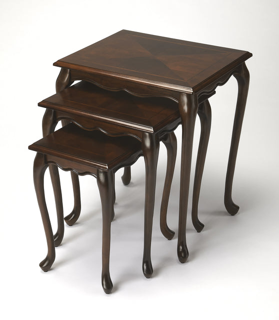 Thatcher 22 in. W Rectangular Solid Wood Set of 3 Traditional Nesting Tables by Butler Specialty Company