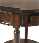 Sampson 22 in. W Round Wood 1 Drawer Side Table with Lower Open Shelf by Butler Specialty Company