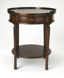 Sampson 22 in. W Round Wood 1 Drawer Side Table with Lower Open Shelf by Butler Specialty Company