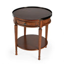 Sampson 22 in. W Round Wood 1 Drawer Side Table with Lower Open Shelf by Butler Specialty Company