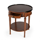 Sampson 22 in. W Round Wood 1 Drawer Side Table with Lower Open Shelf by Butler Specialty Company