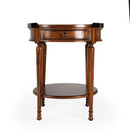 Sampson 22 in. W Round Wood 1 Drawer Side Table with Lower Open Shelf by Butler Specialty Company