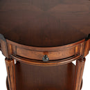 Sampson 22 in. W Round Wood 1 Drawer Side Table with Lower Open Shelf by Butler Specialty Company