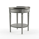 Sampson 22 in. W Round Wood 1 Drawer Side Table with Lower Open Shelf by Butler Specialty Company