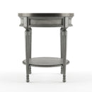 Sampson 22 in. W Round Wood 1 Drawer Side Table with Lower Open Shelf by Butler Specialty Company