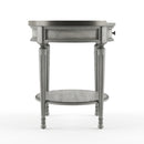 Sampson 22 in. W Round Wood 1 Drawer Side Table with Lower Open Shelf by Butler Specialty Company