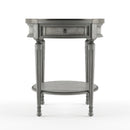 Sampson 22 in. W Round Wood 1 Drawer Side Table with Lower Open Shelf by Butler Specialty Company