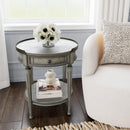Sampson 22 in. W Round Wood 1 Drawer Side Table with Lower Open Shelf by Butler Specialty Company