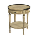 Sampson 22 in. W Round Wood 1 Drawer Side Table with Lower Open Shelf by Butler Specialty Company