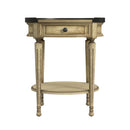 Sampson 22 in. W Round Wood 1 Drawer Side Table with Lower Open Shelf by Butler Specialty Company