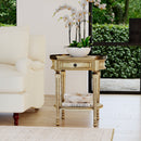 Sampson 22 in. W Round Wood 1 Drawer Side Table with Lower Open Shelf by Butler Specialty Company