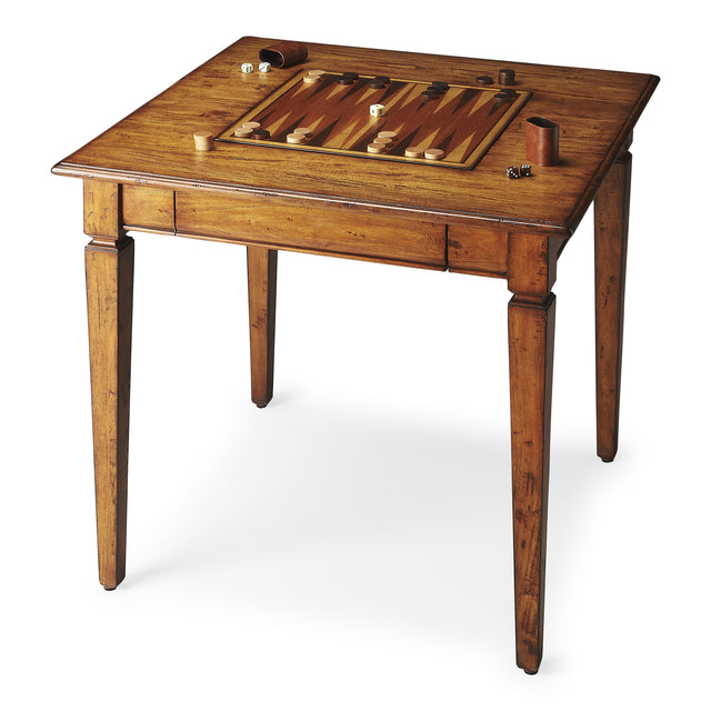 Breckinridge 30 in. W Square Wood Rustic 1 Drawer Game Table with Flip Over Top by Butler Specialty Company