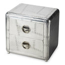 Midway 20 in. W Rectangular Metal and Wood Aviator Themed 2 Drawer Side Table by Butler Specialty Company