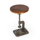 Ellis 22.5 in. Seat Height Round Wood and Metal Adjustable Height Pedestal Side Table by Butler Specialty Company
