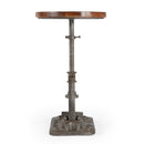 Ellis 22.5 in. Seat Height Round Wood and Metal Adjustable Height Pedestal Side Table by Butler Specialty Company